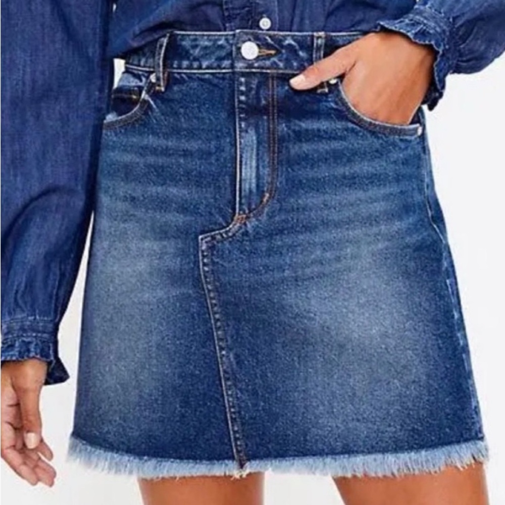 LOFT Denim Blue Mini Skirt